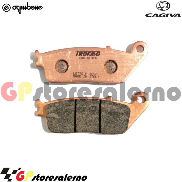 Immagine di 43020201 COPPIA PASTIGLIE FRENO POSTERIORI SINTERIZZATE OGNIBENE TROFEO CAGIVA 900 GRAN CANYON DAL 1998 AL 2003