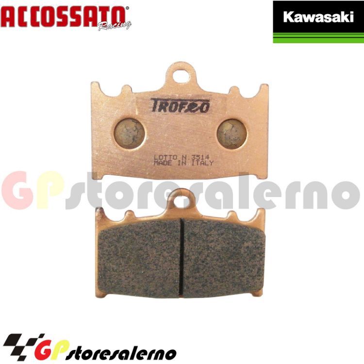 Immagine di 43021401 COPPIA PASTIGLIE FRENO ANTERIORI SINTERIZZATE OGNIBENE TROFEO KAWASAKI 900 GPZ R NINJA DAL 1990 AL 1996