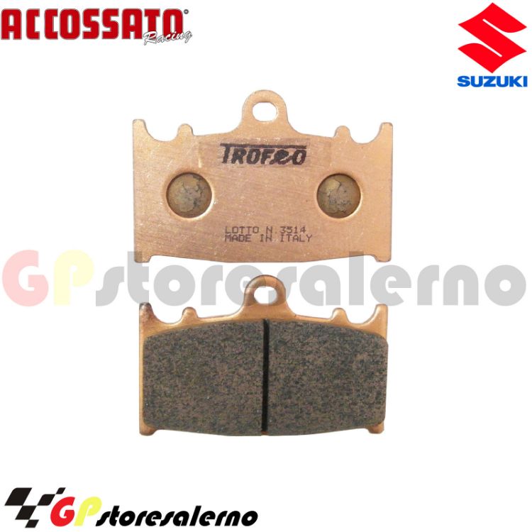 Immagine di 43021401 COPPIA PASTIGLIE FRENO ANTERIORI SINTERIZZATE OGNIBENE TROFEO SUZUKI 1250 GSF N BANDIT DAL 2007 AL 2012