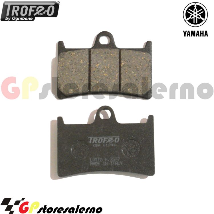 Immagine di 43021000 PASTIGLIE ANTERIORI ORGANICHE OGNIBENE PER YAMAHA 125 TZR R DAL 1994 AL 1996