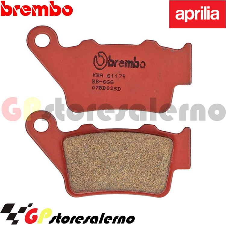 Immagine di 07BB02SD COPPIA PASTIGLIE FRENO POSTERIORI SINTERIZZATE BREMBO PER APRILIA 660 PEGASO STRADA DAL 2005 AL 2009