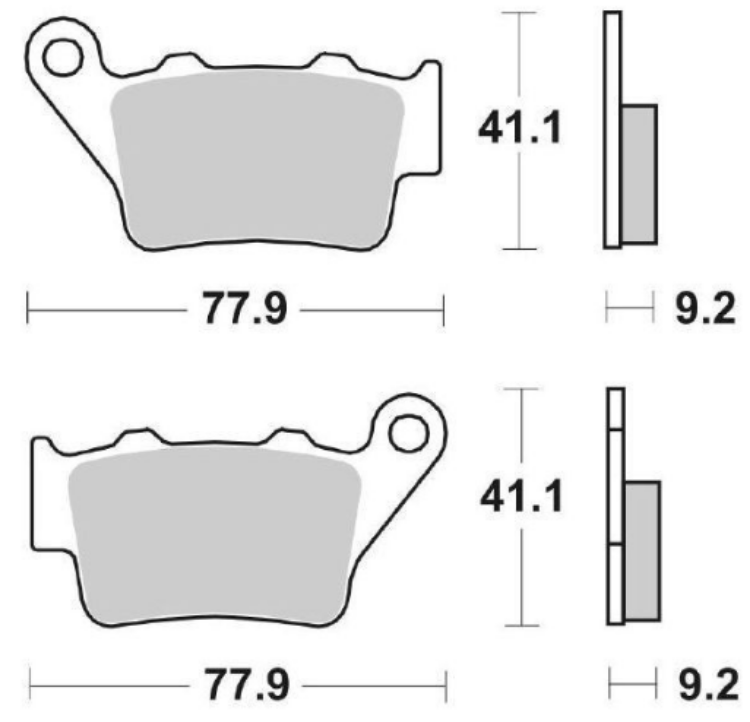 Immagine di 07BB02SD COPPIA PASTIGLIE FRENO POSTERIORI SINTERIZZATE BREMBO PER APRILIA 660 PEGASO STRADA DAL 2005 AL 2009