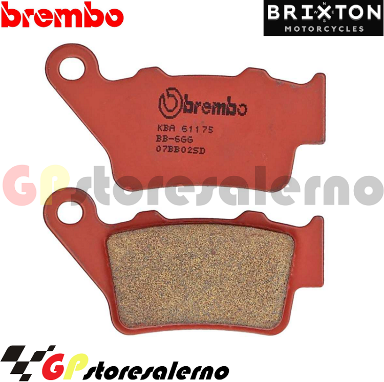 Immagine di 07BB02SD COPPIA PASTIGLIE FRENO POSTERIORI SINTERIZZATE BREMBO PER BRIXTON 500 CROSSFIRE XC DAL 2020 AL 2024