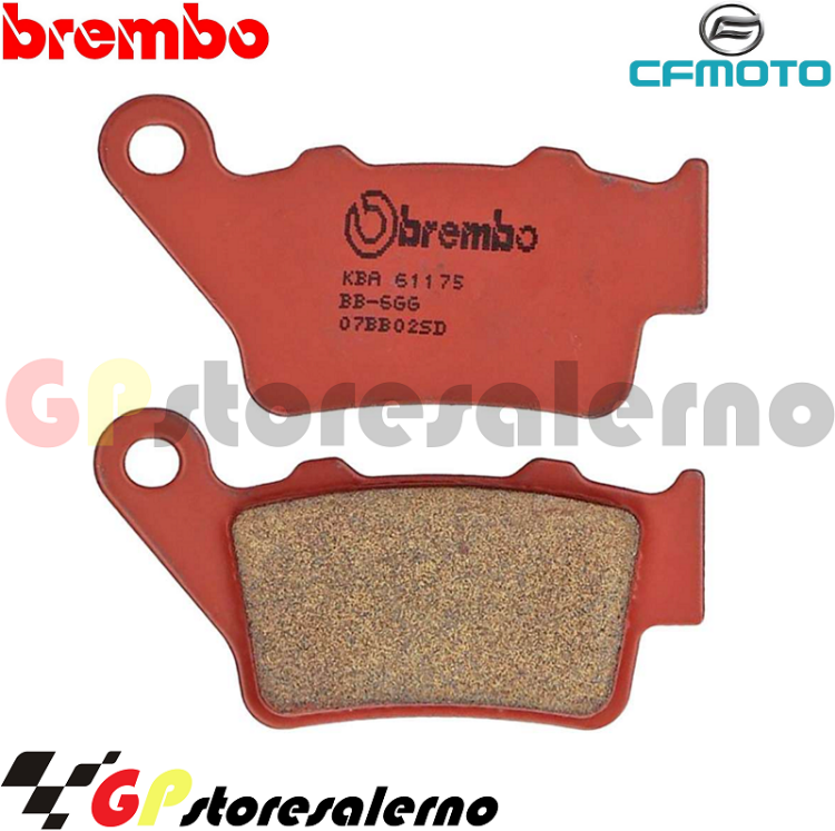 Immagine di 07BB02SD COPPIA PASTIGLIE FRENO POSTERIORI SINTERIZZATE BREMBO PER CF MOTO 450 MT 2024 2025