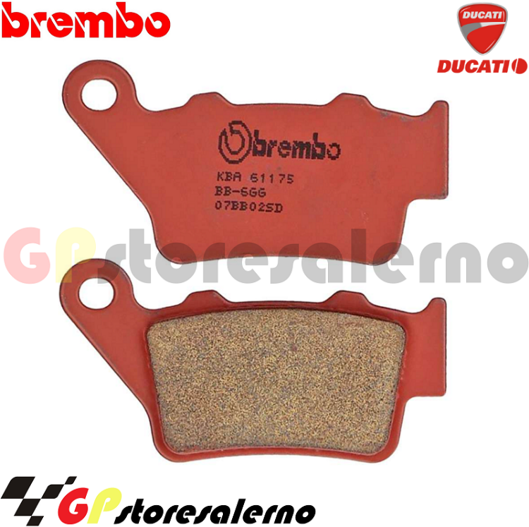 Immagine di 07BB02SD COPPIA PASTIGLIE FRENO POSTERIORI SINTERIZZATE BREMBO PER DUCATI 800 SCRAMBLER CAFè RACER DAL 2017 AL 2020