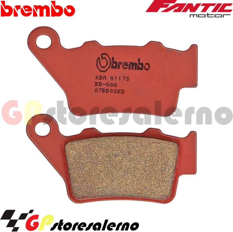 Immagine di 07BB02SD COPPIA PASTIGLIE FRENO POSTERIORI SINTERIZZATE BREMBO PER FANTIC MOTOR 125 CABALLERO DELUXE DAL 2021 AL 2024