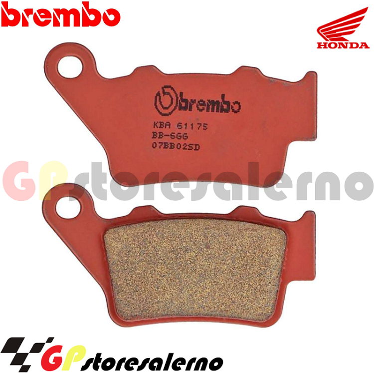 Immagine di 07BB02SD COPPIA PASTIGLIE FRENO POSTERIORI SINTERIZZATE BREMBO PER HONDA 650 FX VIGOR 1999 / 2000