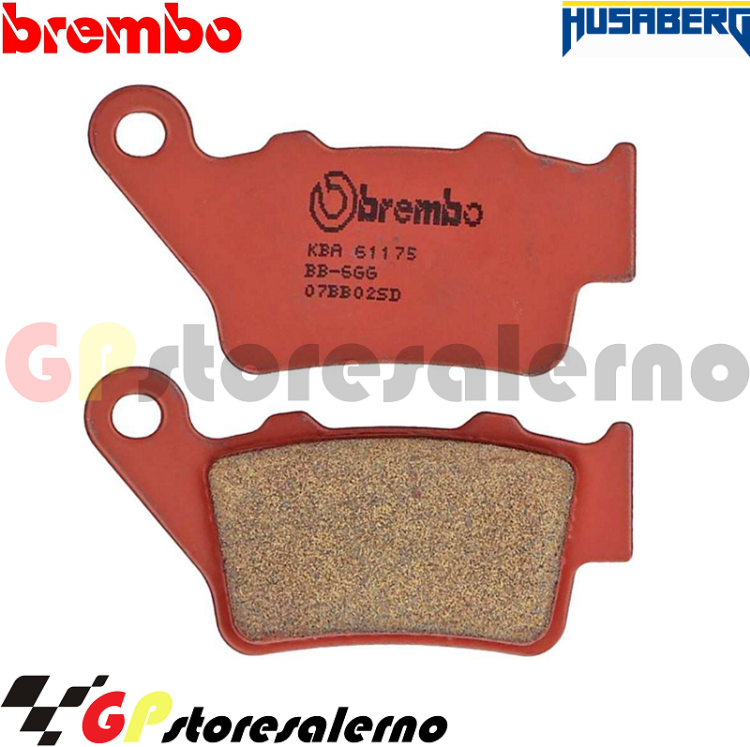 Immagine di 07BB02SD COPPIA PASTIGLIE FRENO POSTERIORI SINTERIZZATE BREMBO PER HUSABERG 400 FE E DAL 1999 AL 2003