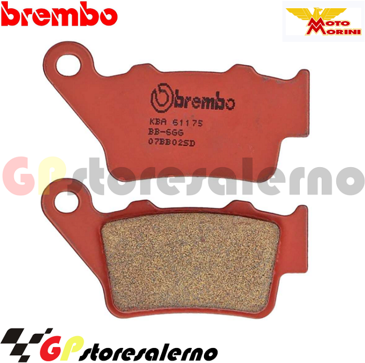 Immagine di 07BB02SD COPPIA PASTIGLIE FRENO POSTERIORI SINTERIZZATE BREMBO PER MOTO MORINI 650 CALIBRO / BAGGER 2024 2025