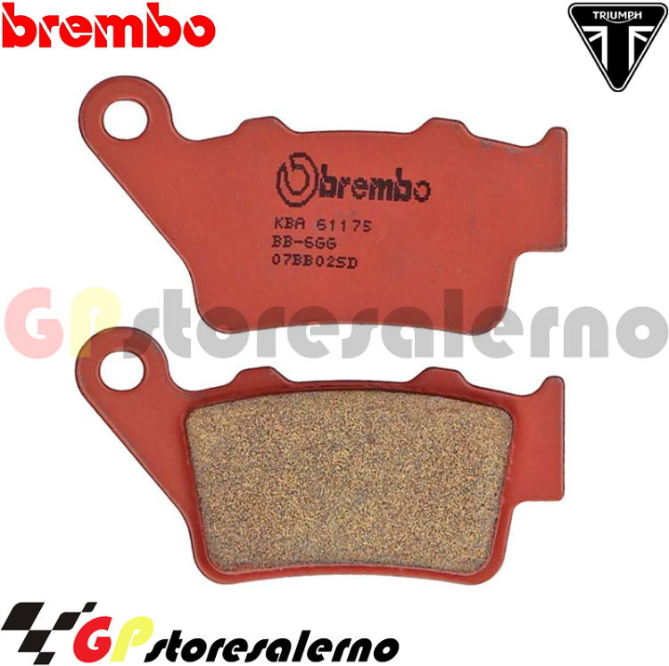 Immagine di 07BB02SD COPPIA PASTIGLIE FRENO POSTERIORI SINTERIZZATE BREMBO PER TRIUMPH 400 SCRAMBLER X 2024 2025