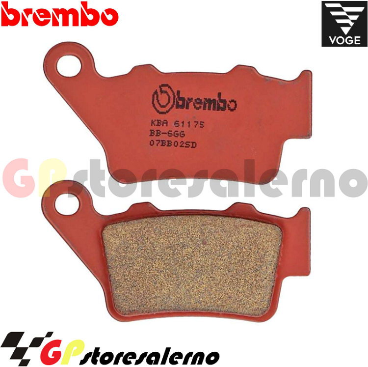 Immagine di 07BB02SD COPPIA PASTIGLIE FRENO POSTERIORI SINTERIZZATE BREMBO PER VOGE 900 DSX VALICO 2024 2025